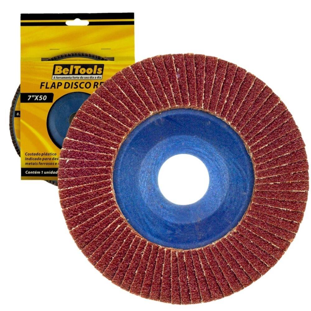 Disco Desbaste Lixa Flap Reto G50 7" Beltools