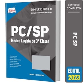 Apostila pc-sp 2023 - médico legista 3 classe - opção