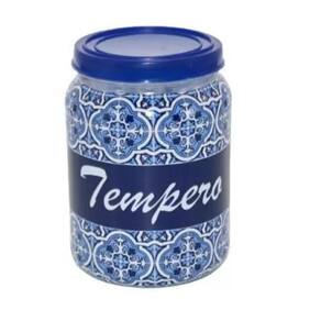Conjunto Com 12 Unidades De Porta Tempero Azulejado - 600Ml
