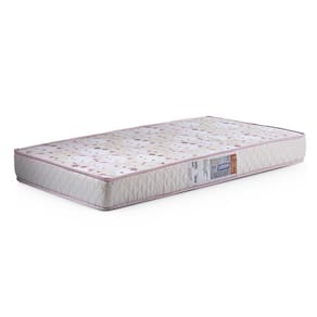 Berço Nacional Bala de Menta e Cômoda Infantil Pique-Esconde Branco com Colchão Gazin – Henn