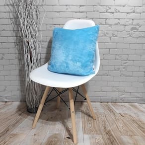 Almofada de pelo pelúcia pelo curto luxo azul