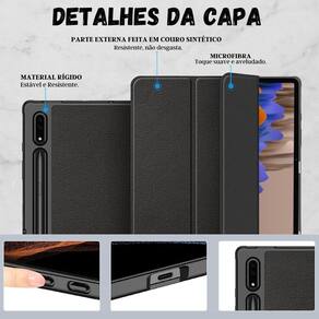 Capinha tpu slot de caneta para galaxy tab s7 plus t790 t796