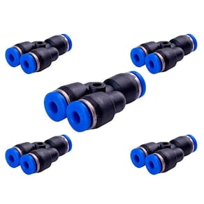 Conexão cotovelo engate rápido emenda união 6mm - 5 unidades