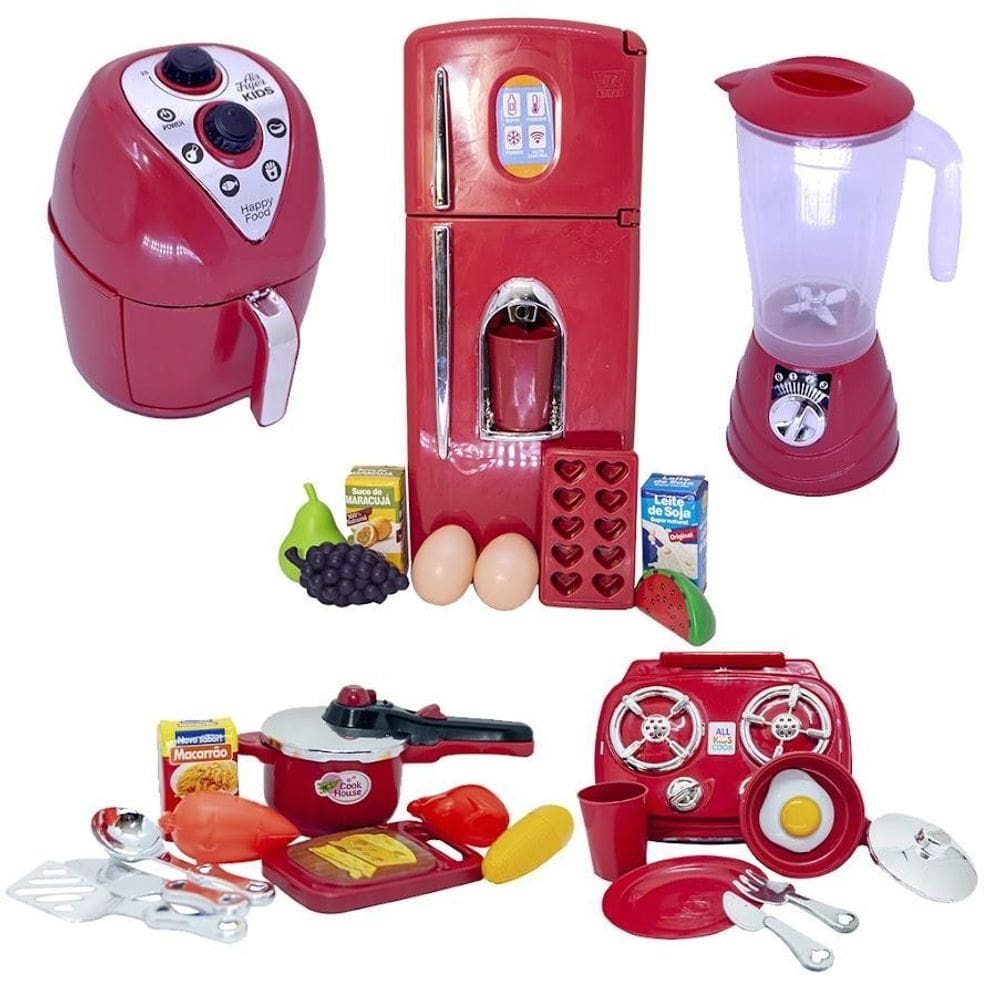 Kit cozinha chef geladeira e air fryer - clickcompras