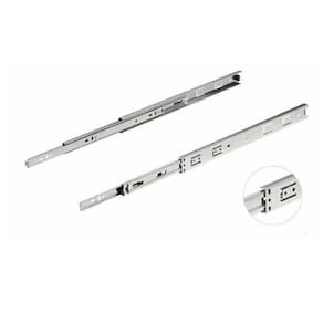 Corrediça telescópica larga 450mm 37kg hardt