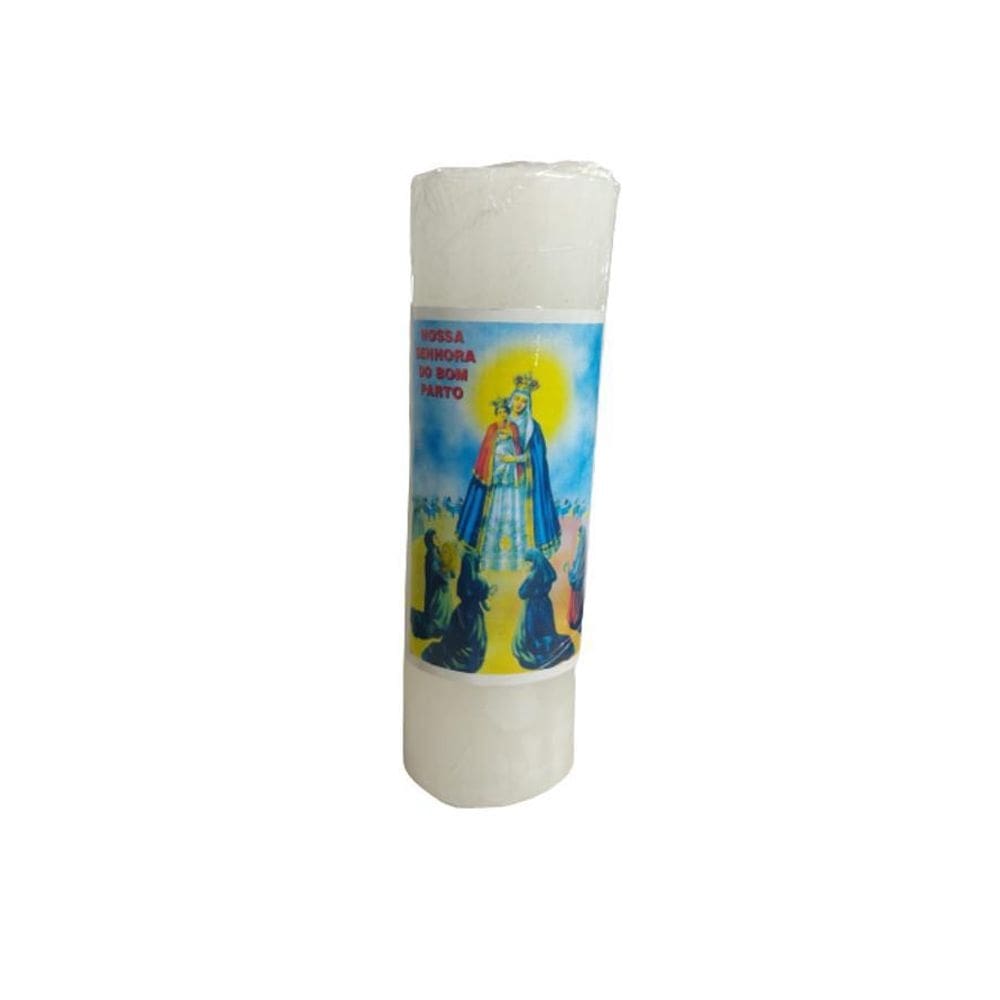 Vela 7 dias 260g nossa senhora do bom parto kit com 5