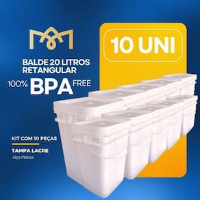 Balde para liquido de arrefecimento 20l retangular 10 und
