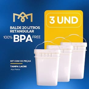Balde para óleo lubrificante de automoveis 20l com tampa