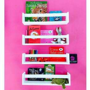 Estante infantil para pelúcia nicho organizador livros 5un40