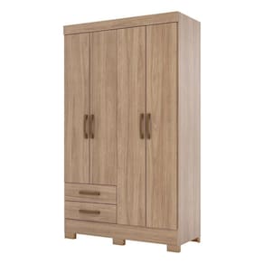 Guarda Roupa Solteiro BE12 Jequitibá Brilho – Briz Móveis