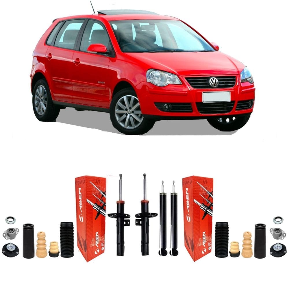Amortecedores + kit reparo suspensão vw polo 2010 2011 2012