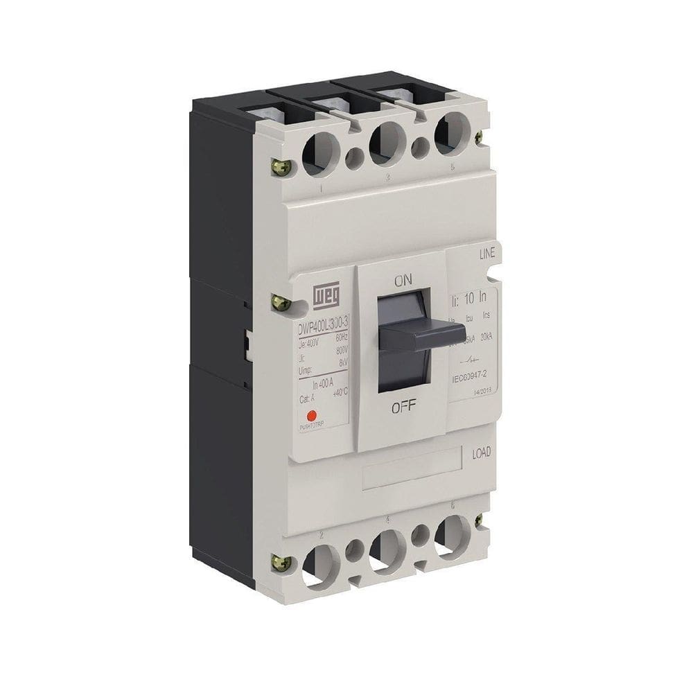 Disjuntor caixa moldada dwp400 35ka 300a 3 polos