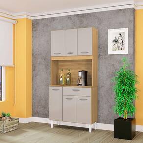 Cozinha Ambiente Kit Cassia 6 Portas Damasco Off White - Poquema