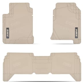 Tapete borracha 3 peças borracha bege hilux sw4 2012-2015