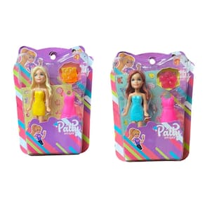 Kit 2 bonecas patty amigas com acessórios brinquedo