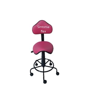 Cadeira sela estetica - regulagem de altura a gás - para dentista, manicure, tatuador, estrela de ferro corano pink
