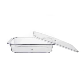 Kit 03 Travessa Retangular Cristal Transparente Tampa 17x27