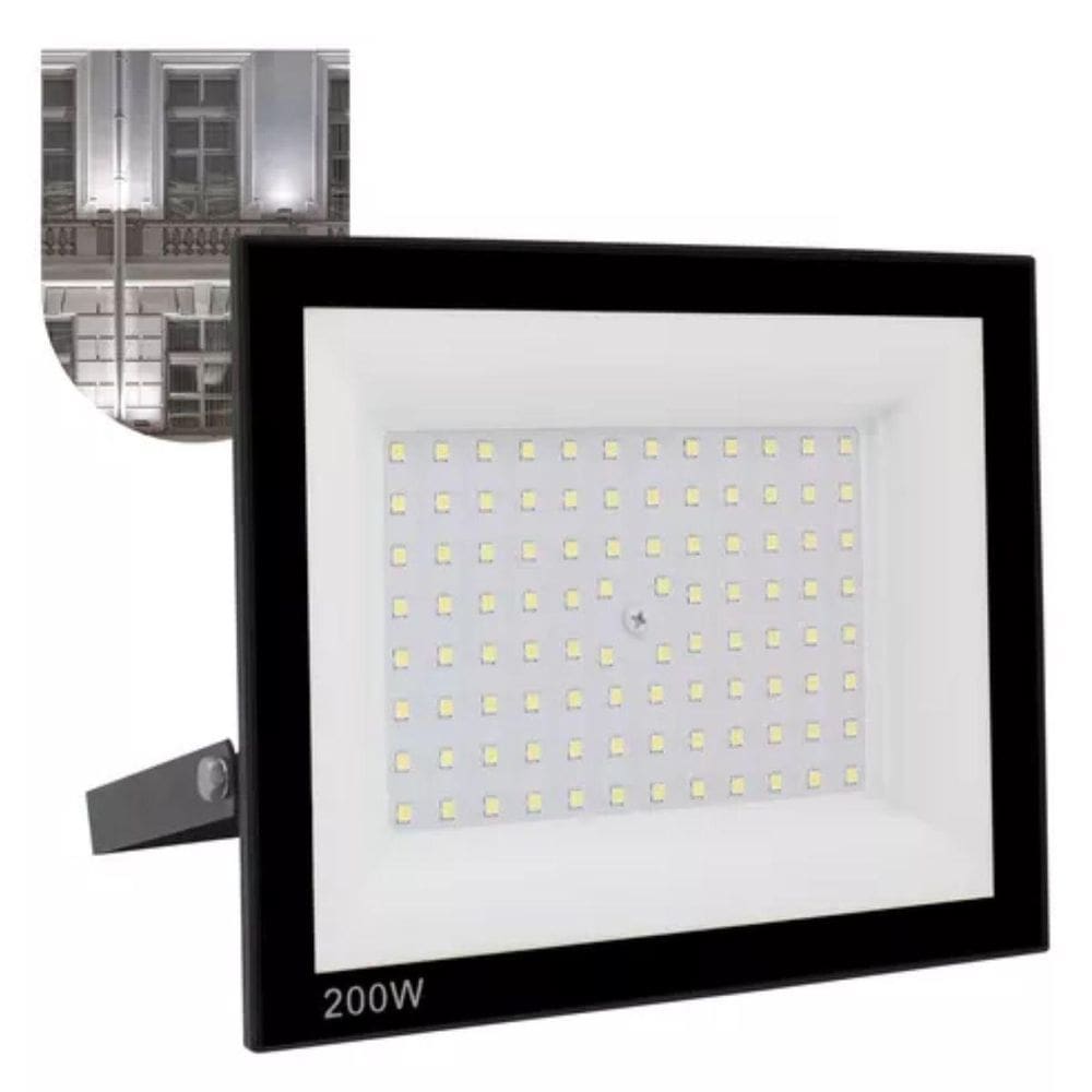 Refletor Led 200W Iluminação Casa Varanda Pequeno Médio