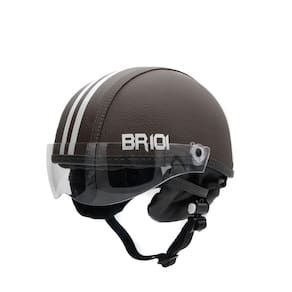 Capacete coquinho br 101 café cristal m - scooter/bike
