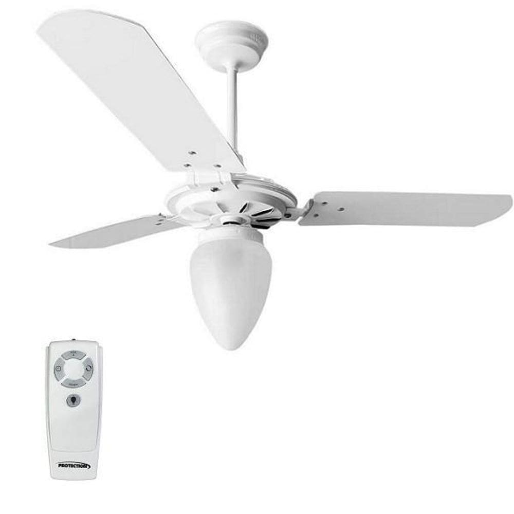 Ventilador de teto com controle remoto branco ventex 127v