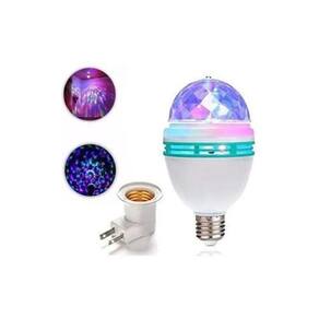 Lampada led globo colorida rotativa giratória