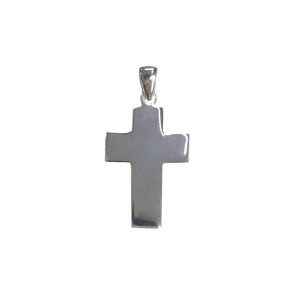 Pingente Em Prata 925 Crucifixo Em Placa