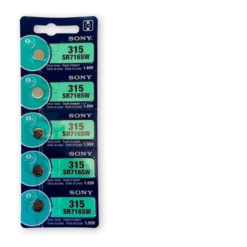 Kit 5 bateria sony 315 sr716sw relógio