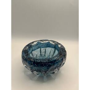 CENTRO DE MESA DECORATIVO DE VIDRO ITALY AZUL 12,5cm x 6,5cm