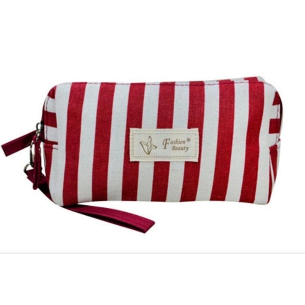 Necessaire de linho listrada colors