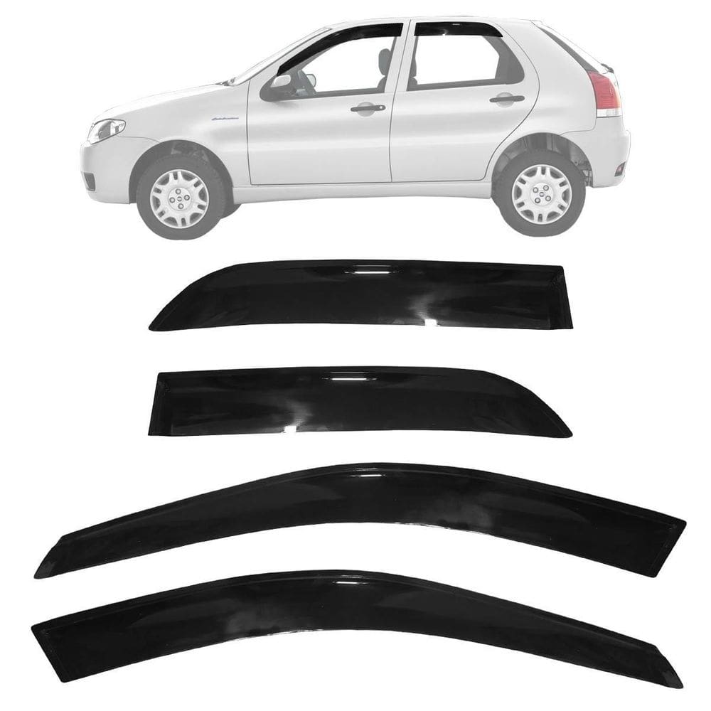Conjunto calha chuva fiat palio fire até 2013 4 p