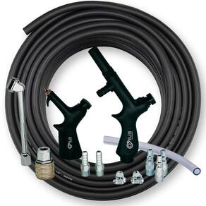 Kit Completo P/Encher Pneus Mangueira + Bico + Engate Rápido