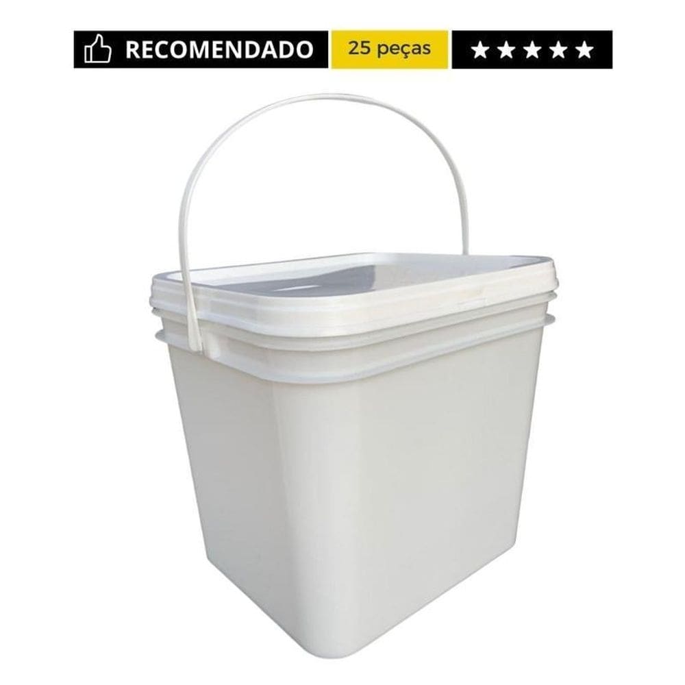 Baldep escalda pés 3.6l retang com tampa25un
