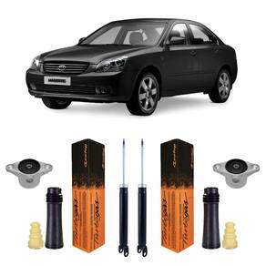 2 amortecedor + kit suspensão traseira magentis 2007 a 2010