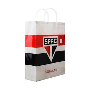Sacola para presentes branca são paulo 33x27cm oficial