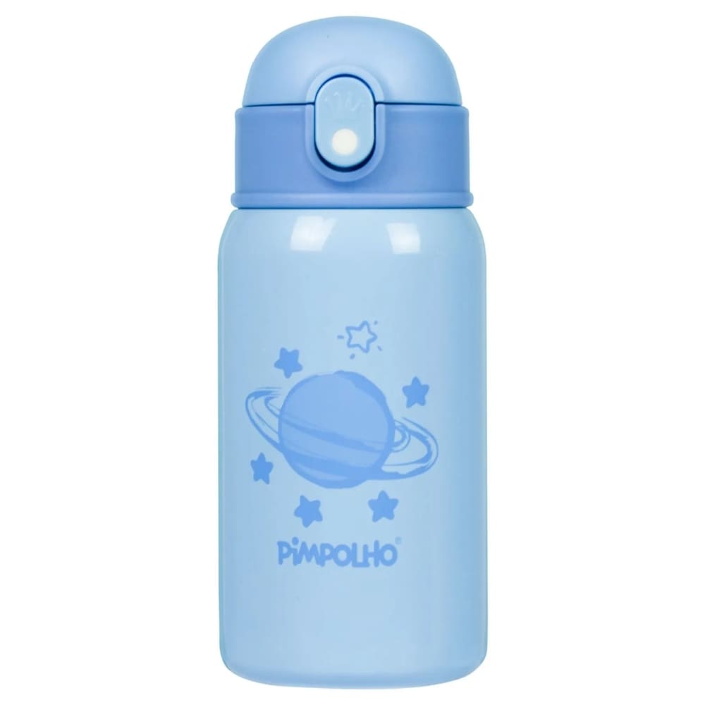 Garrafa Térmica com Canudo Inox Azul Claro Pimpolho