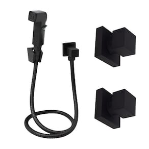 1 ducha higiênica quadra preta + 2 acabamento quadrado preto