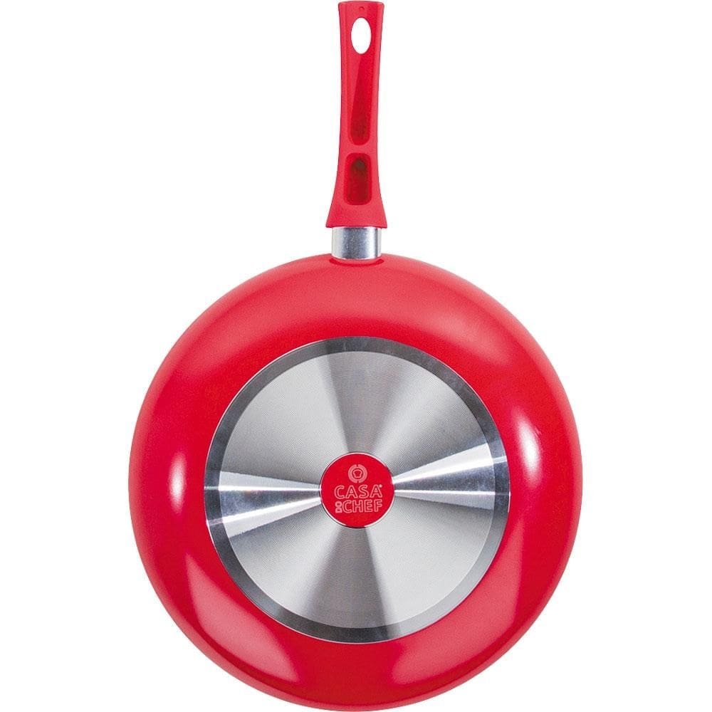 Frigideira de Cerâmica 32cm Casa do Chef Vermelho Bordô