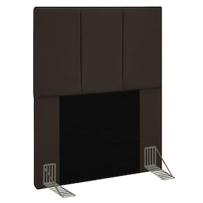 Cabeceira Solteiro 90Cm Pérola D10 Suede Marrom