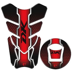 Adesivo Resinado Protetor Tanque Bocal Moto Haojue Dk 150 Vermelho Cor Preto