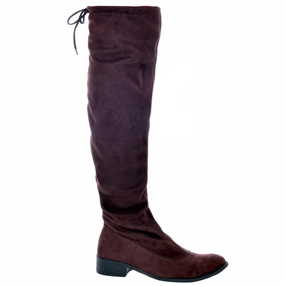 Bota Over Feminina The Knee Cano Longo Salto Baixo Moda