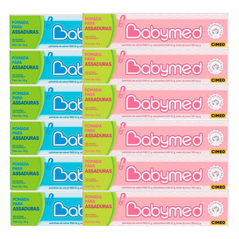 Kit 12 und Babymed 6 Azul / 6 Rosa