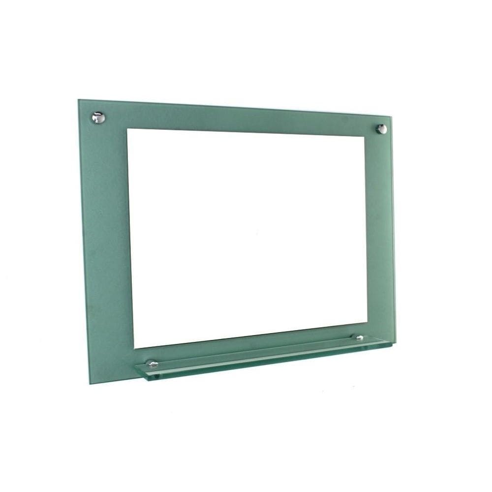 Espelho para banheiro com prateleira 80cm verde