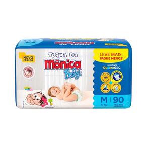 Fralda Infantil Turma da Mônica Giga Tamanho M 90 Unidades