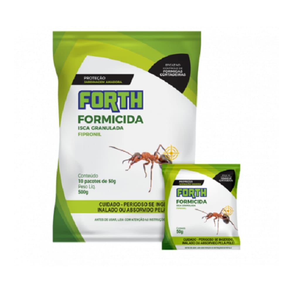 Isca Eficaz Contra Formigas Cortadeira Forth - Kit 10 Sachês