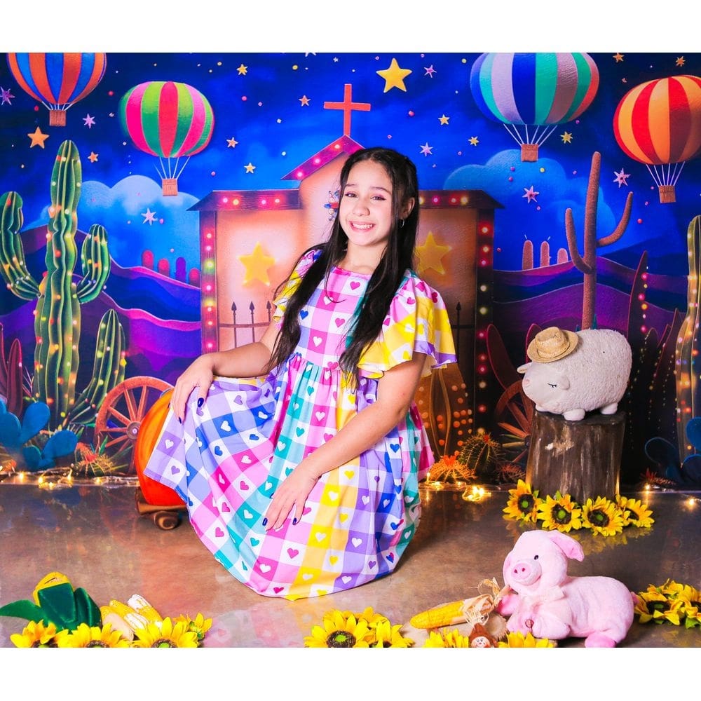 Vestido Junino Corações.