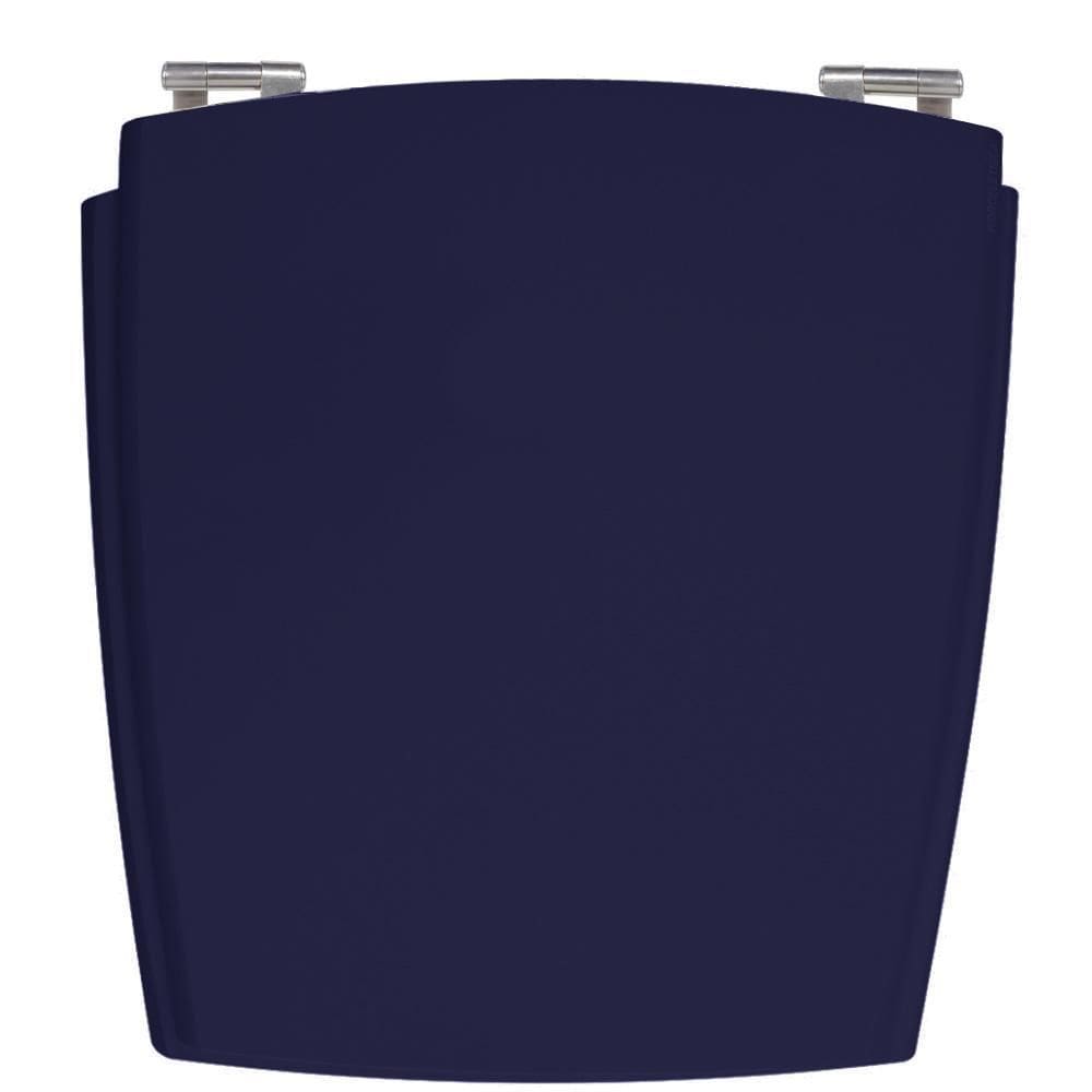 Assento Laqueado Nuage Azul Navy Tampa Vaso Incepa Em Mdf