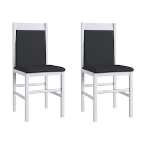 Duas Cadeiras para Sala de Jantar Madeira Maciça 600 Branco