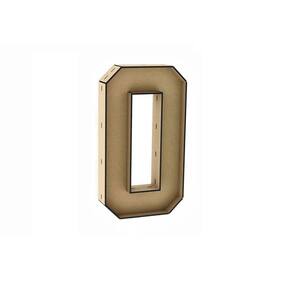 Número 0 letra caixa grande mdf 30cm de altura decoração