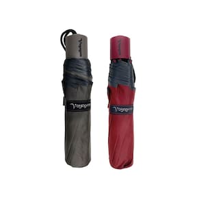 Kit 02 Guardas-Chuva Reforçado Voyagem Vermelho E Preto 010L