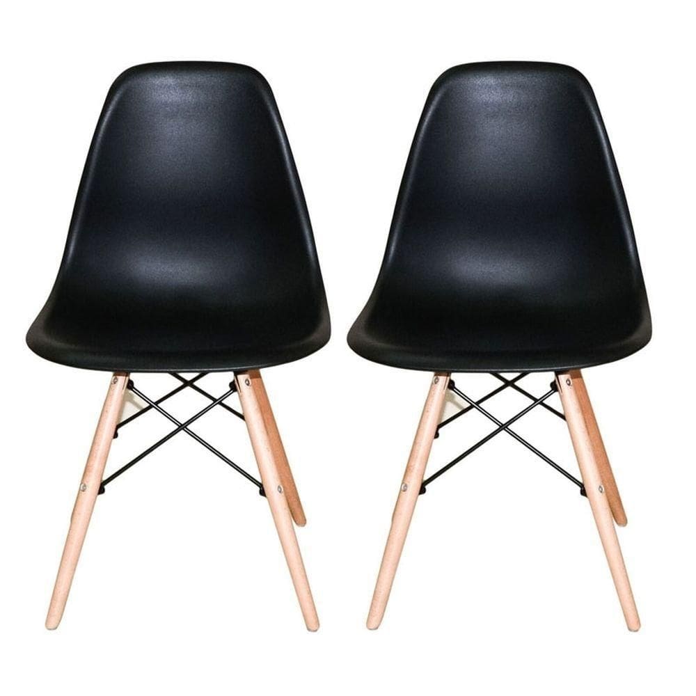 Kit 2 Cadeira Eames Preto